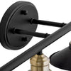 Hampton Bay 20514 BK-BR 34" Lámpara Tocador Industrial Farmhouse Negro/Latón | MiOfertas