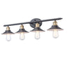 Hampton Bay 20514 BK-BR 34" Lámpara Tocador Industrial Farmhouse Negro/Latón | MiOfertas