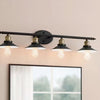 Hampton Bay 20514 BK-BR 34" Lámpara Tocador Industrial Farmhouse Negro/Latón | MiOfertas