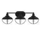 Reynolds Park 28.5 in. 3-Light Matte Black Bathroom Vanity Light - 1006331034
