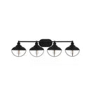 Reynolds Park 38.5 in. 4-Light Matte Black Bathroom Vanity Light - 1006331041