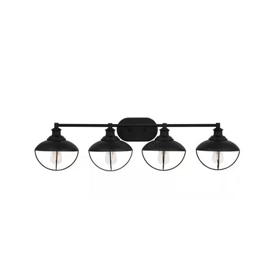 Hampton Bay DSHD19575V1 38.5" Lámpara de Tocador 4 Luces Negro Mate | MiOfertas
