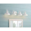 Hampton Bay HB3674-337 38" Lámpara de Tocador Elmcroft Estilo Granja Blanca | MiOfertas