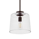 Mullins 10 in. 1-Light Oil Rubbed Bronze Pendant Hanging Light, Modern Industrial Kitchen Pendant Lighting - 1006332669