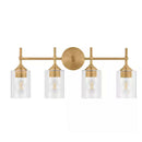 Ayelen 4-Light Brushed Matte Brass Modern Bathroom Vanity Light - 1006354962