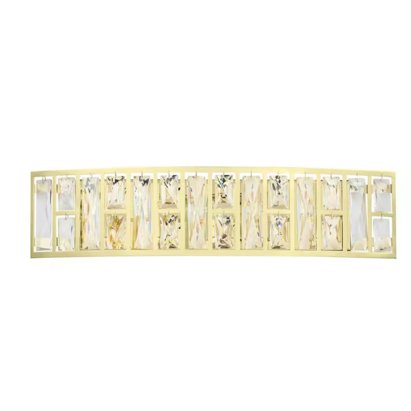 Kristella 5-Light Soft Gold Bathroom Vanity Light with Clear Glass - 1006354976