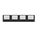 Alberson 24 in. 4-Light Matte Black Integrated LED Bathroom Vanity Light Bar with Frosted Acrylic - 1006355000