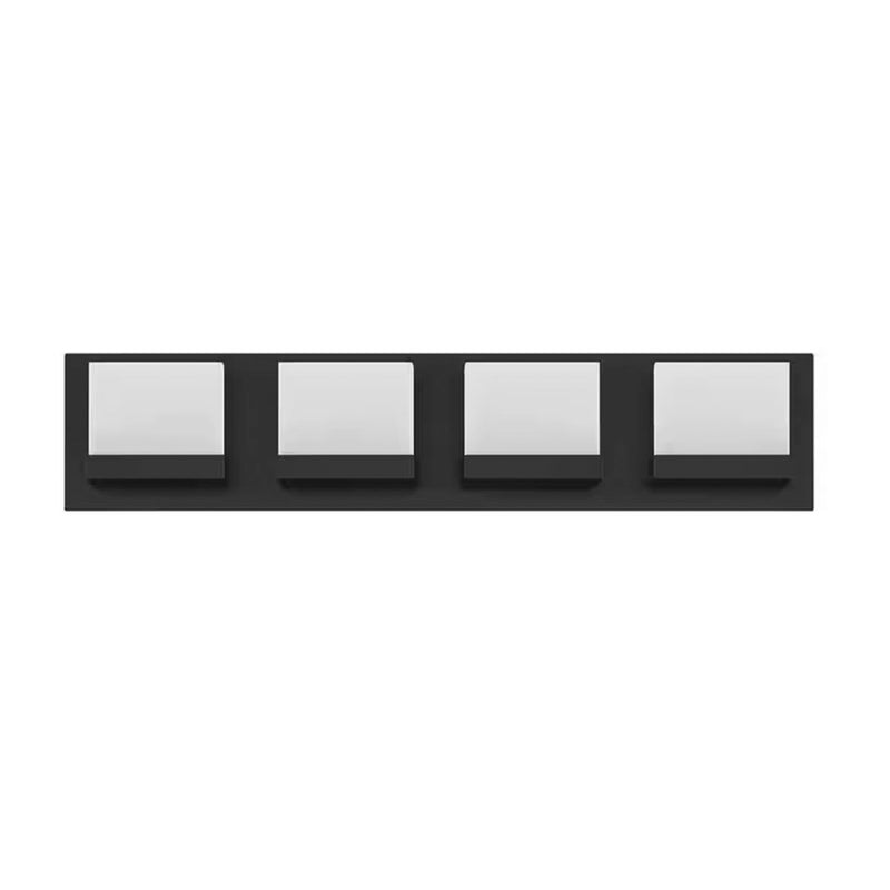 Alberson 24 in. 4-Light Matte Black Integrated LED Bathroom Vanity Light Bar with Frosted Acrylic - 1006355000