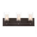 Samantha 19.5 in. W 3-Light Matte Black Mounting Deck LED Integrated Bathroom Vanity Light Bar - 1006355001