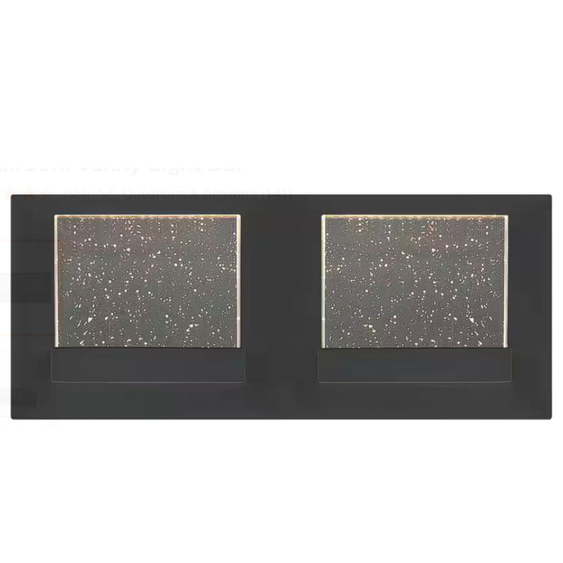 Alberson 12.2 in. W 2-Lights Matte Black Integrated LED Bathroom Vanity Light Bar - 1006356036