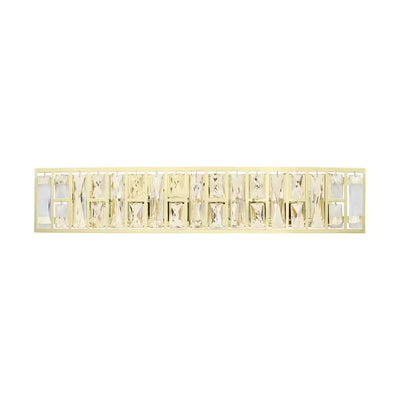Home Decorators Collection 34980-HBG Kristella 7-Luces Lampara de Tocador Dorada Suave con Vidrio Claro