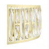Home Decorators Collection 34980-HBG Kristella 7-Luces Lampara de Tocador Dorada Suave con Vidrio Claro