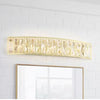 Home Decorators Collection 34980-HBG Kristella 7-Luces Lampara de Tocador Dorada Suave con Vidrio Claro