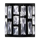 Kristella 1-Light Matte Black Clear Glass Indoor Wall Sconce - 1006356385
