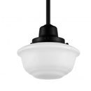 Belvedere Park 1-Light Bronze Mini-Pendant, Farmhouse Hanging Light, Kitchen Pendant Lighting with Frosted Glass Shade - 1006367834