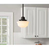 Hampton Bay KFN8901AS-01/BR 1-Luz Bronce Mini-Colgante Vidrio Esmerilado | MiOfertas