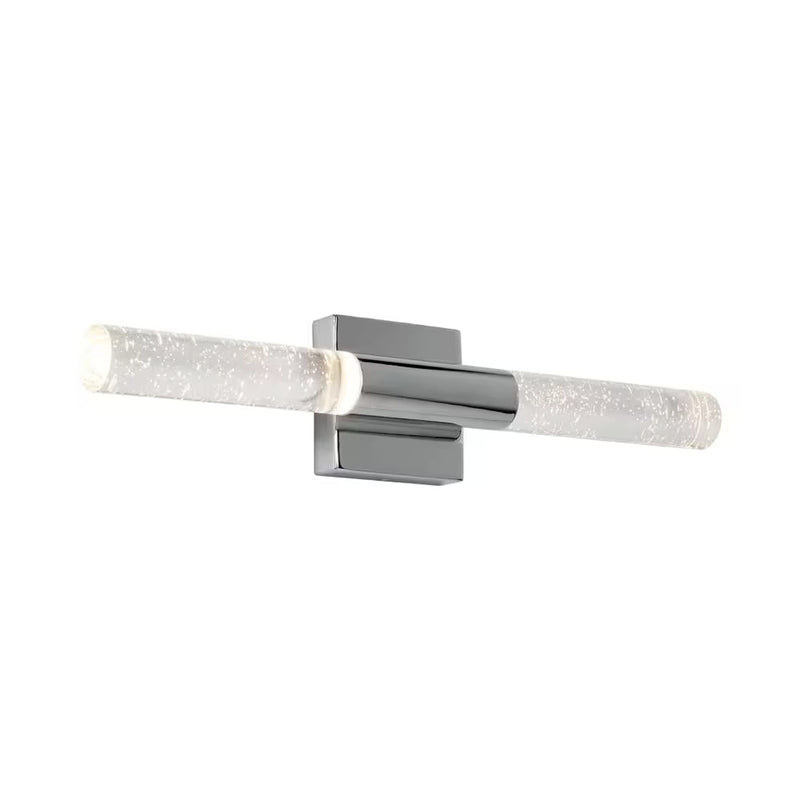 Madison Place 22.87 in. 1-Light Chrome Integrated LED Bathroom Vanity Light Bar with Seedy Glass Tube - 1006367879