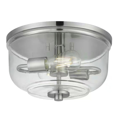 Home Decorators Collection 8021HDCBNDI 12" Lámpara Techo Níquel Cepillado Industrial | MiOfertas