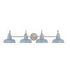 Hampton Bay Elmcroft 38" 4-Luces Luz de Tocador Rustico Niquel Cepillado Azul Pizarra HB3674-339