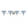 Hampton Bay Elmcroft 38" 4-Luces Luz de Tocador Rustico Niquel Cepillado Azul Pizarra HB3674-339