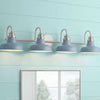 Hampton Bay Elmcroft 38" 4-Luces Luz de Tocador Rustico Niquel Cepillado Azul Pizarra HB3674-339