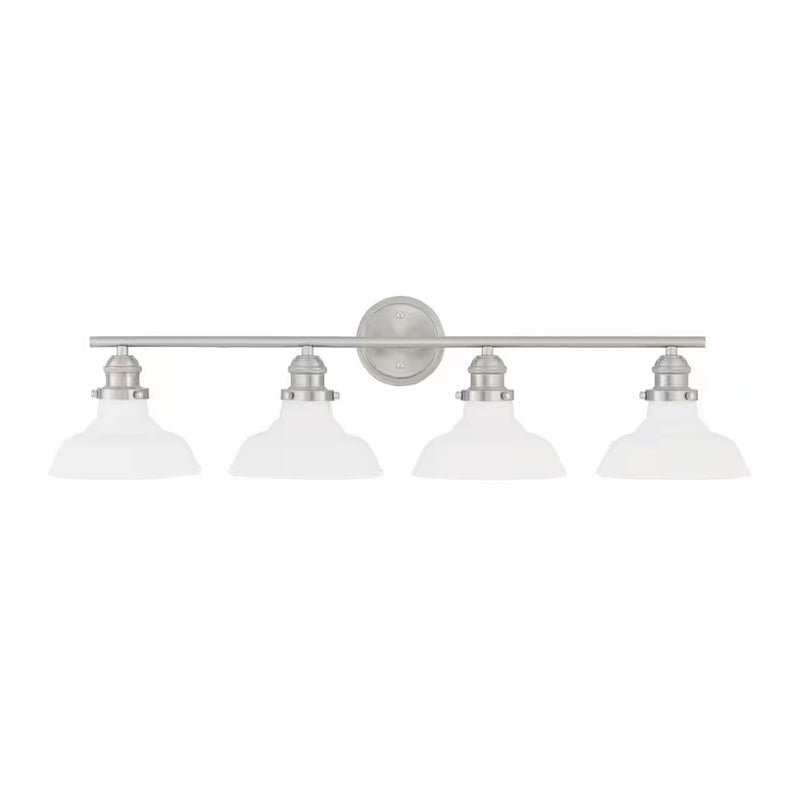 Rockwood 37 in. 4-Light Brushed Nickel Bathroom Vanity Light - 1006485781