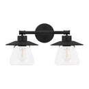 Northmoore 18 in 2-Light Black Farmhouse Bathroom Vanity Light - 1006493222
