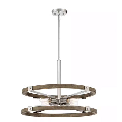 Hampton Bay HB3637-326 Lámpara Colgante Níquel Pulido 4 Luces | MiOfertas