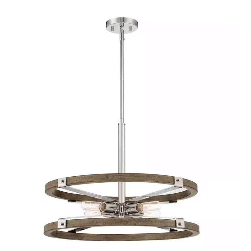 Hampton Bay HB3637-326 Lámpara Colgante Níquel Pulido 4 Luces | MiOfertas