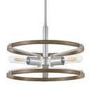 Rockland 3-Light Polished Nickel Pendant Semi Flush Combo - 1006583657