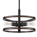 Rockland 3-Light Matte Black Pendant Semi Flush Combo - 1006583659