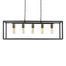 Palermo 5-Light Black and Brass Island Chandelier - 1006632168