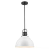 Home Decorators Collection 20190724117WHBK 13" Lámpara Colgante Estilo Granja Blanco y Negro | 20190 | MiOfertas