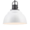 Home Decorators Collection 20190724117WHBK 13" Lámpara Colgante Estilo Granja Blanco y Negro | 20190 | MiOfertas