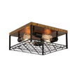 Hampton Bay 33883-HBDW Lámpara de Techo Heather Glen 4 Luces Jaula Madera Oscura | MiOfertas