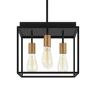 Rollins 2 in 1 Black Semi-Flush Mount/Pendant Convertible - 1006712473