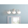 Home Decorators Collection HDLI002 22.20" Lámpara de Tocador Níquel Cepillado 3 Luces | MiOfertas