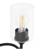 Home Decorators Collection 39343-HBBC Lámpara de Tocador Ayelen Negra 25" con 4 Luces y Vidrio Trans | MiOfertas