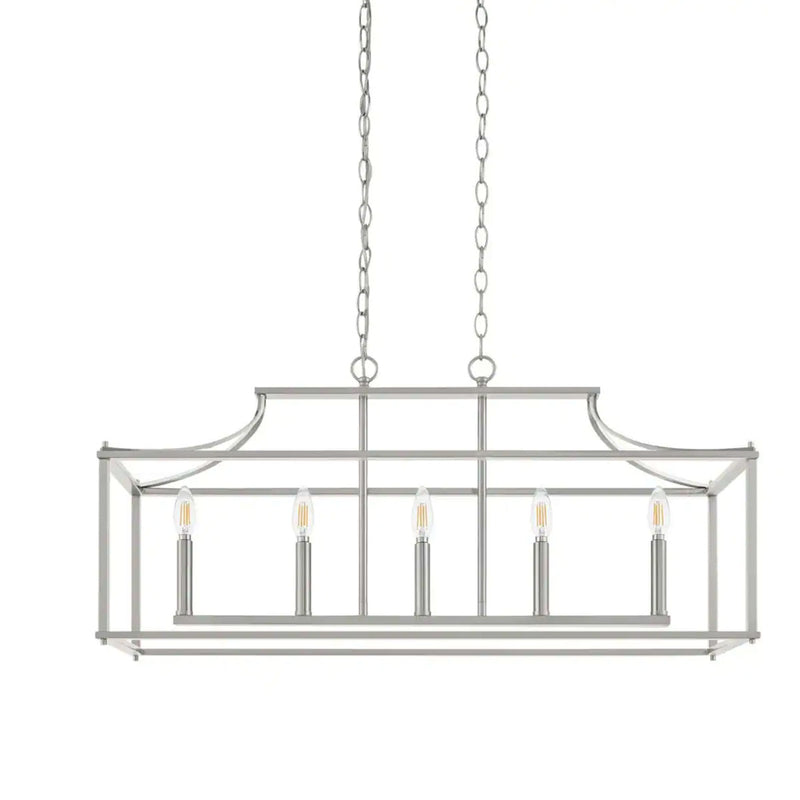 Home Decorators Collection 1046HDCBNDI 34" Candelabro Lineal Níquel Cepillado 5 Luces | MiOfertas
