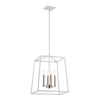 Home Decorators Collection KVV9904AX-01 16" Lámpara Colgante Jaula Blanca Mate 4 Luces | MiOfertas