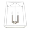Home Decorators Collection KVV9904AX-01 16" Lámpara Colgante Jaula Blanca Mate 4 Luces | MiOfertas