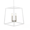Home Decorators Collection KVV9904AX-01 16" Lámpara Colgante Jaula Blanca Mate 4 Luces | MiOfertas