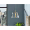Home Decorators Collection HB3697-338 Lámpara Colgante Oro Cepillado 1 Luz con Pantalla de Vidrio Ah | MiOfertas