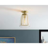 Home Decorators Collection HB3698-338 7" Lámpara de Techo Semi Empotrada Oro Cepillado | MiOfertas