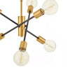 Home Decorators Collection HD-1685BK/AGB Lámpara Sputnik 6 Luces Negro Mate/Latón Envejecido | MiOfertas