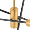 Home Decorators Collection HD-1685BK/AGB Lámpara Sputnik 6 Luces Negro Mate/Latón Envejecido | MiOfertas
