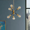Home Decorators Collection HD-1685BK/AGB Lámpara Sputnik 6 Luces Negro Mate/Latón Envejecido | MiOfertas