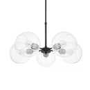 Vista Heights 5-Light Brushed Nickel and Matte Black Pendant Light - 1007602758