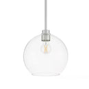 Vista Heights 1-Light Polished Chrome Pendant Light with Clear Glass Globe Shade - 1007602762