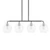 Hampton Bay HD-1861-4PBNBK Lámpara Colgante Isla Níquel Cepillado y Negro Mate | MiOfertas
